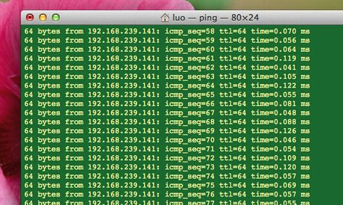 MacOS使用ping命令