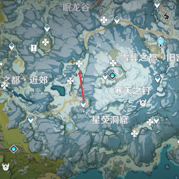 《原神》龙脊雪山每日怪物讨伐线路图