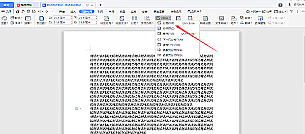 WPS中Word添加下一页方法