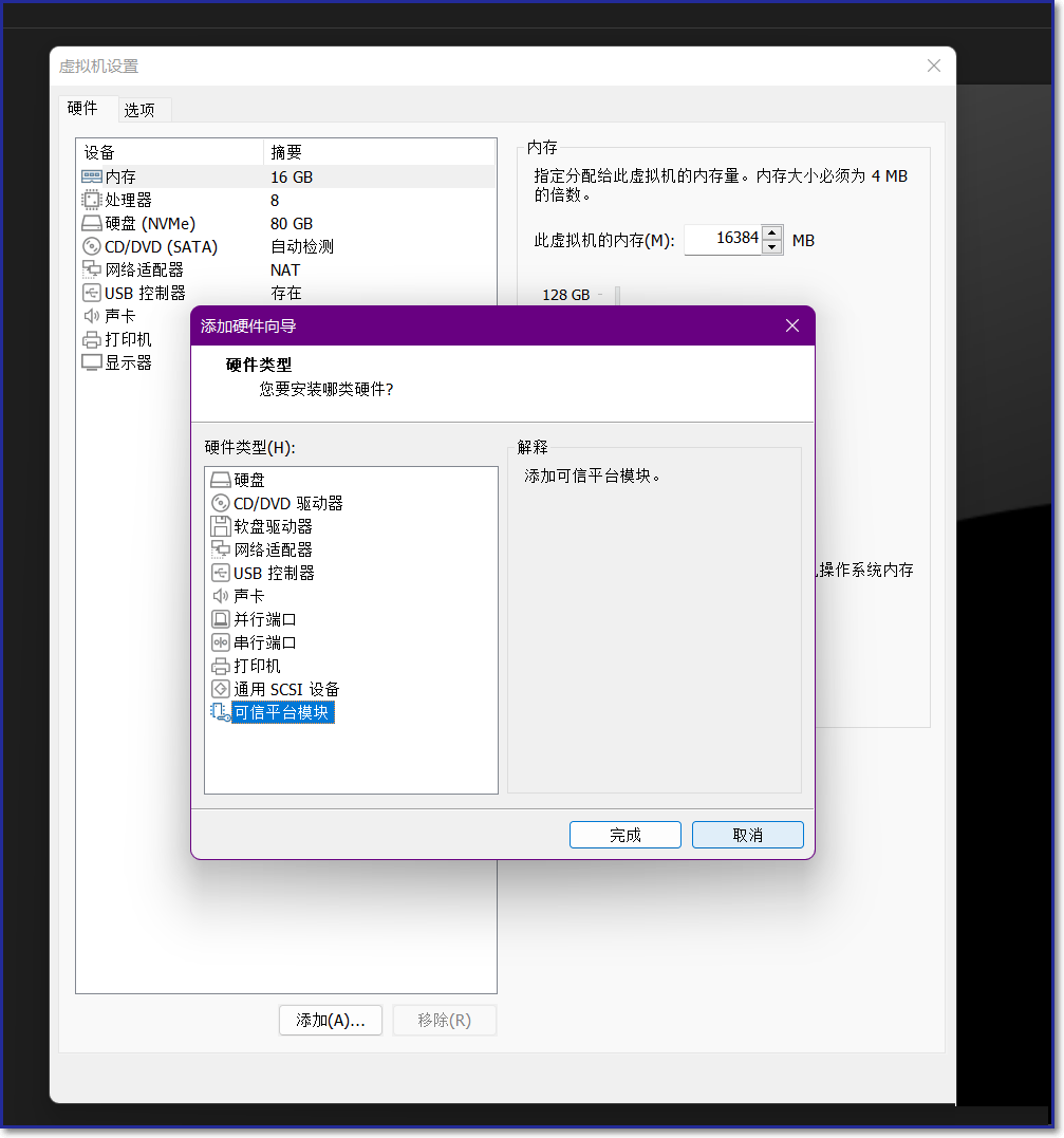 虚拟机升级Win11 22458提示需要TPM