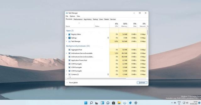 Windows 11改进了硬盘空间占用和性能表