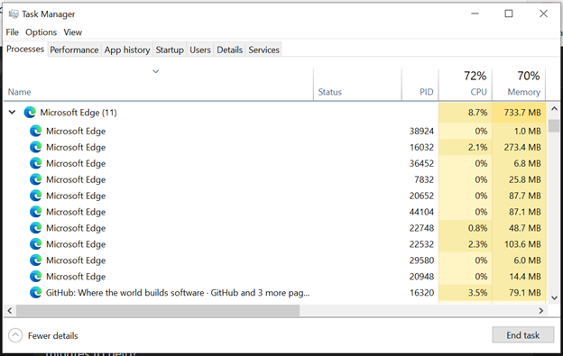 微软Win11任务管理器重磅改进Edge浏览器进程显示方式！