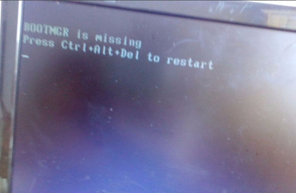 Win10电脑启动时bootmgr is missing错