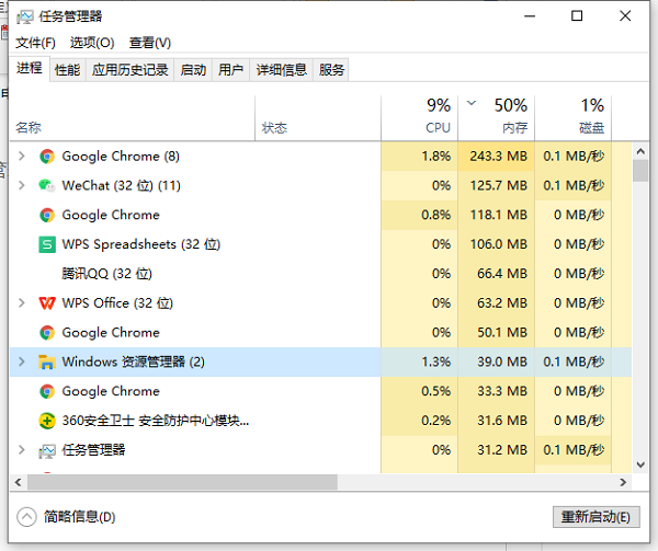 Win10笔记本底部任务栏无响应