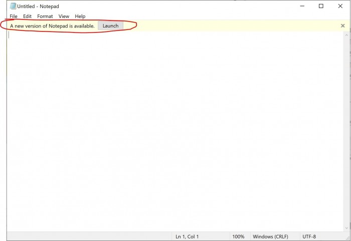 Win10将发布记事本升级提示