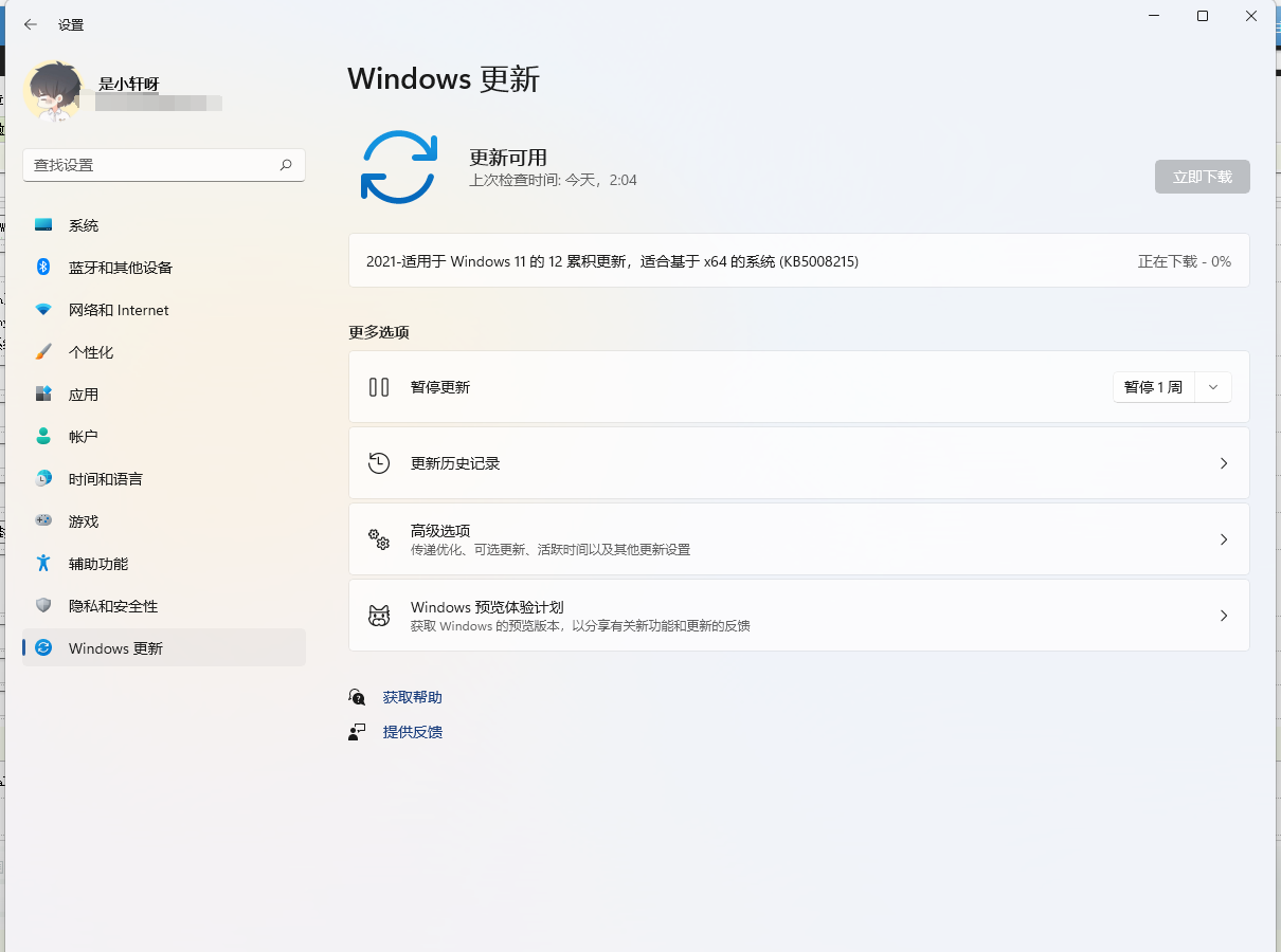 Win11 KB5008215补丁