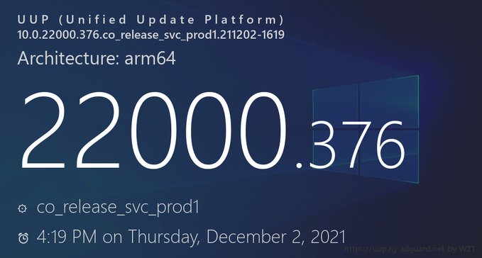 微软Win11 Builds 22000.376(KB5008215