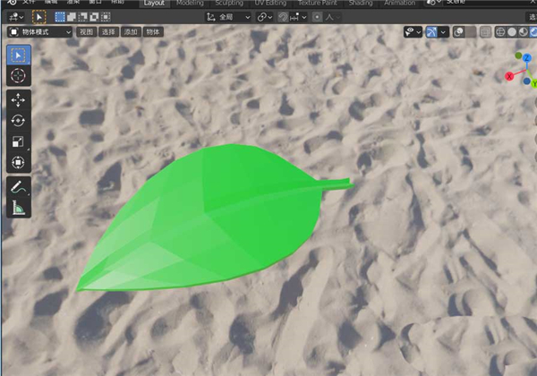 Blender快速建模一片绿树叶教程