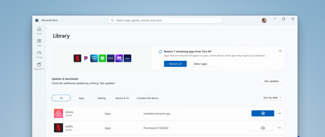 Win11微软应用商店将加入还原软件功能