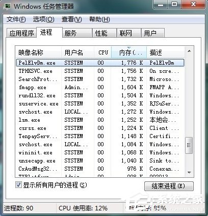 任务管理器中哪些进程可以关闭？