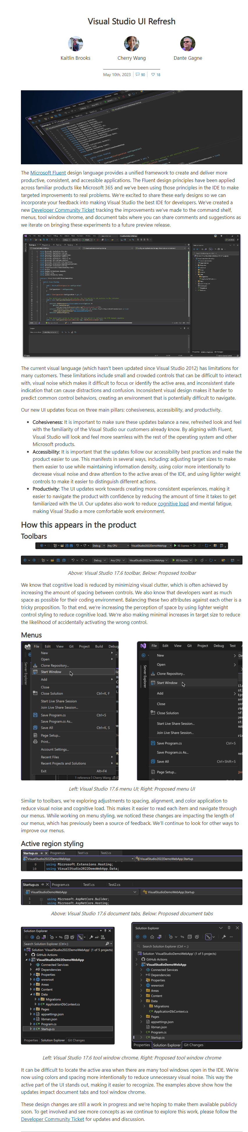 微软 Visual Studio 十多年来首次 UI 