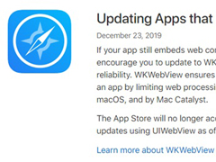 苹果宣布4月起App Store将不再接受新UIWebView App
