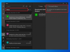 传微软有意删除Win10 Mail应用中的Focused inbox功能
