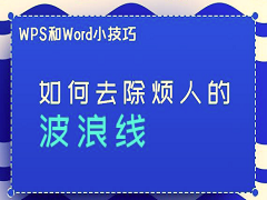 WPS/Word如何去除烦人的波浪线？两步轻松去掉WPS/Word波浪线