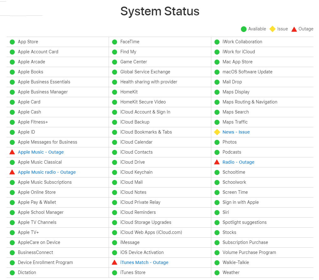 苹果 Apple Music、Apple Store 等多项服务出现中断，国内用户不影响